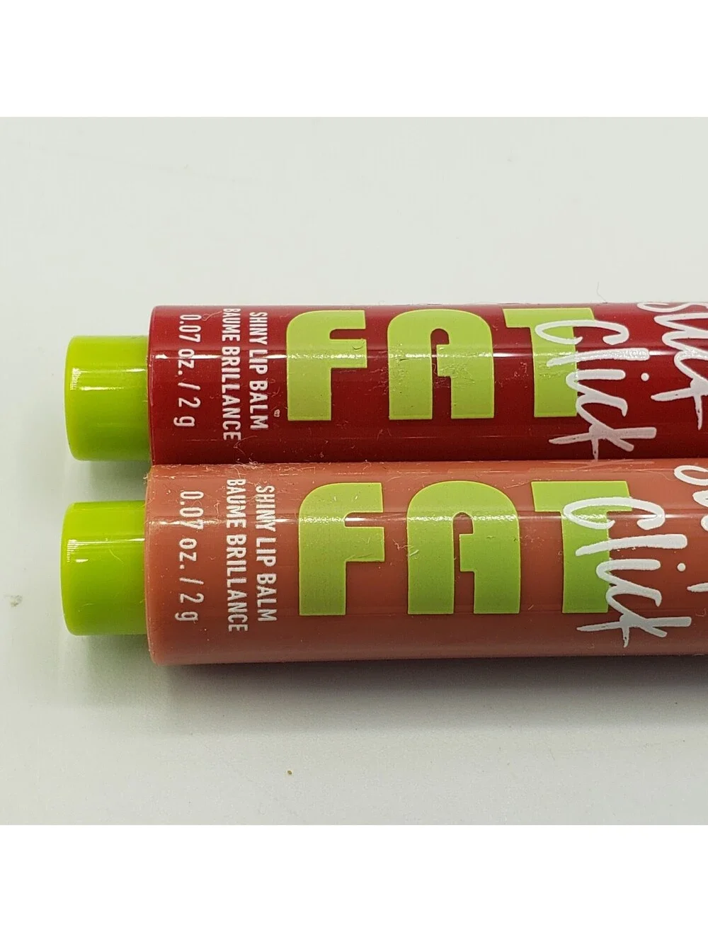 2 NYX Fat Oil Lip Slick Click Lip Balms #10 Double Tap & #15 Story Or Post NEW
